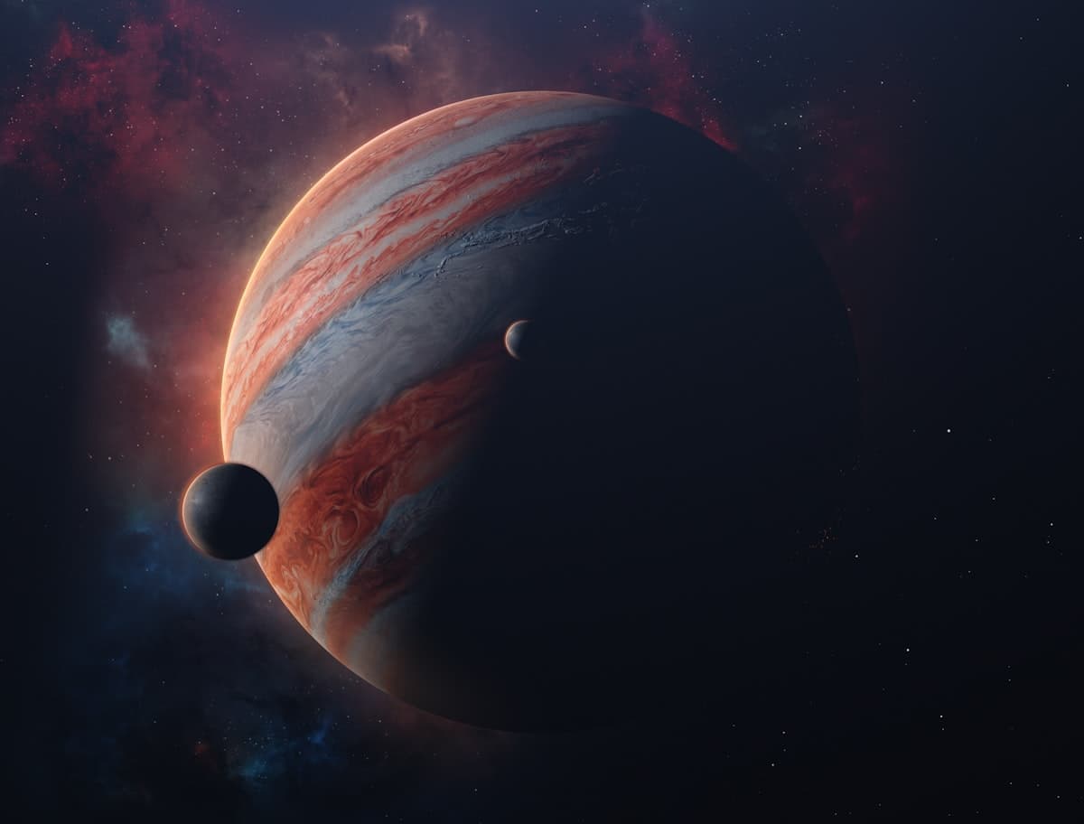 A breathtaking planet floating in space among the stars
